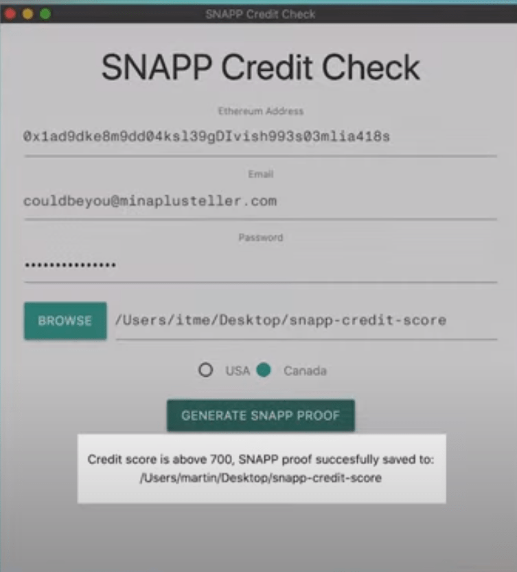 snapp credit check