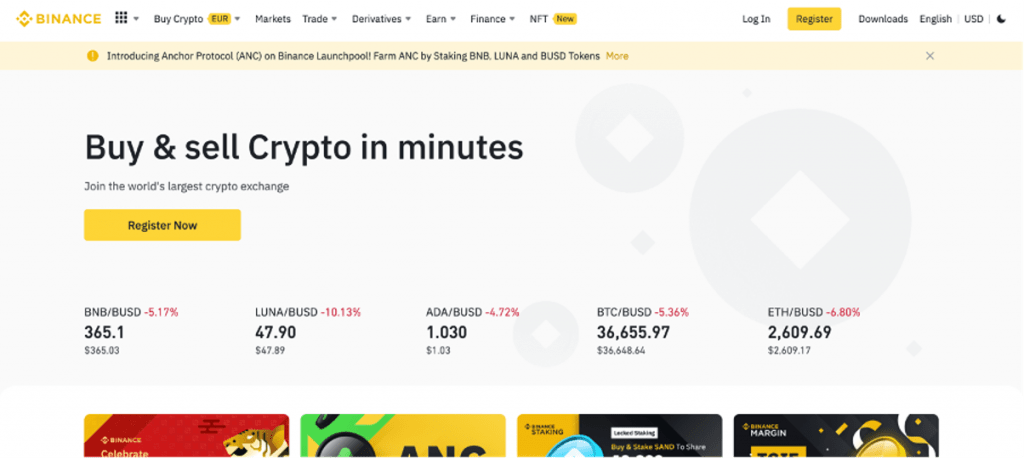 Set up binance account