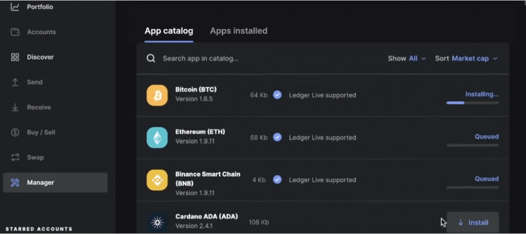 ledger app catalog