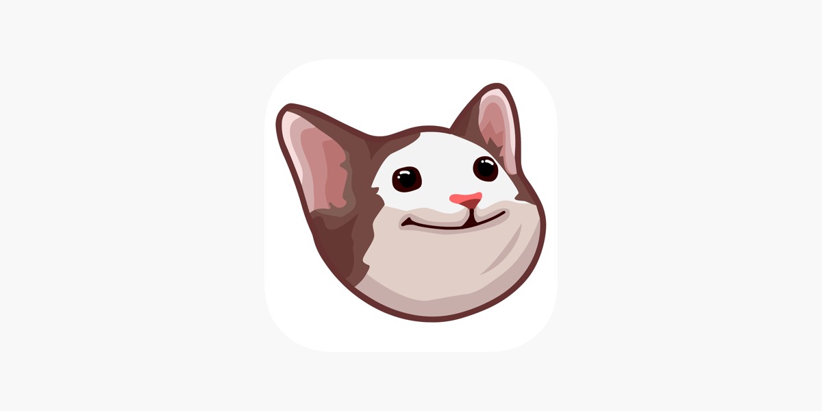 Logo of the Popcat game featuring a cat's face with a humorous expression.