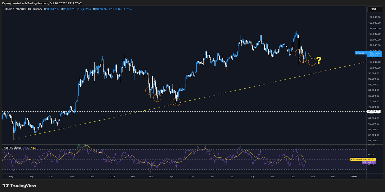 BTC Possible Bottoming Formation Chart